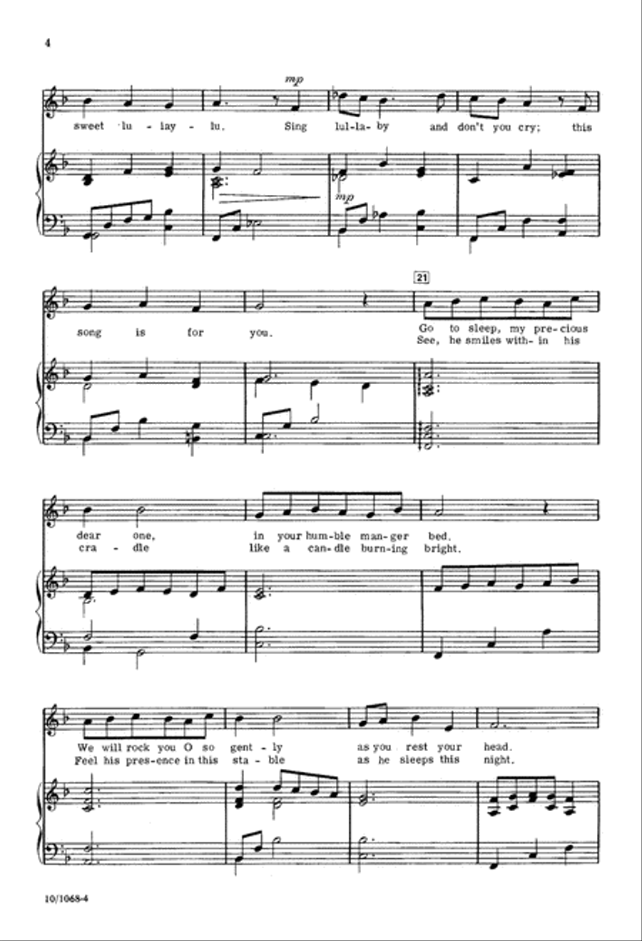 Mary's Lullaby 3-Part scores gallery preview page 4