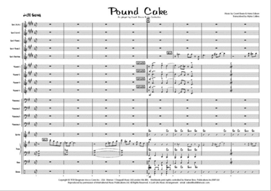 Pound Cake Big Band scores gallery preview page 2