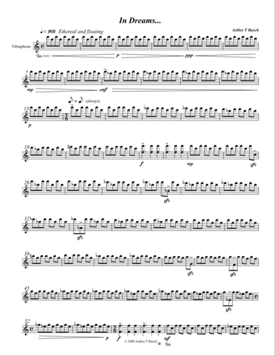 In dreams... Vibraphone scores gallery preview page 3