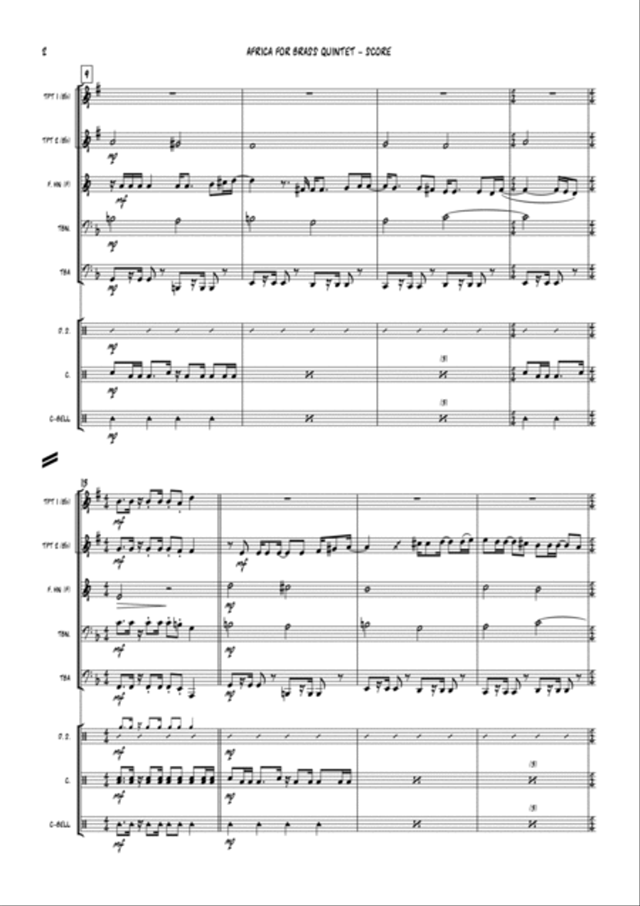 Africa Brass Ensemble scores gallery preview page 2