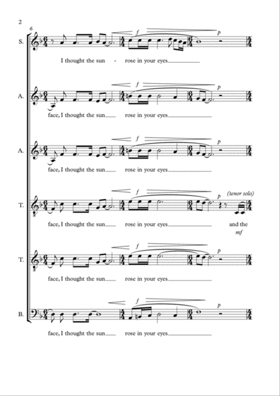 The First Time Ever I Saw Your Face 4-Part scores gallery preview page 2