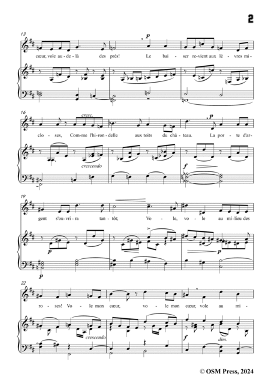 Paladilhe-Vole,mon cœur,in D Major Voice scores gallery preview page 3