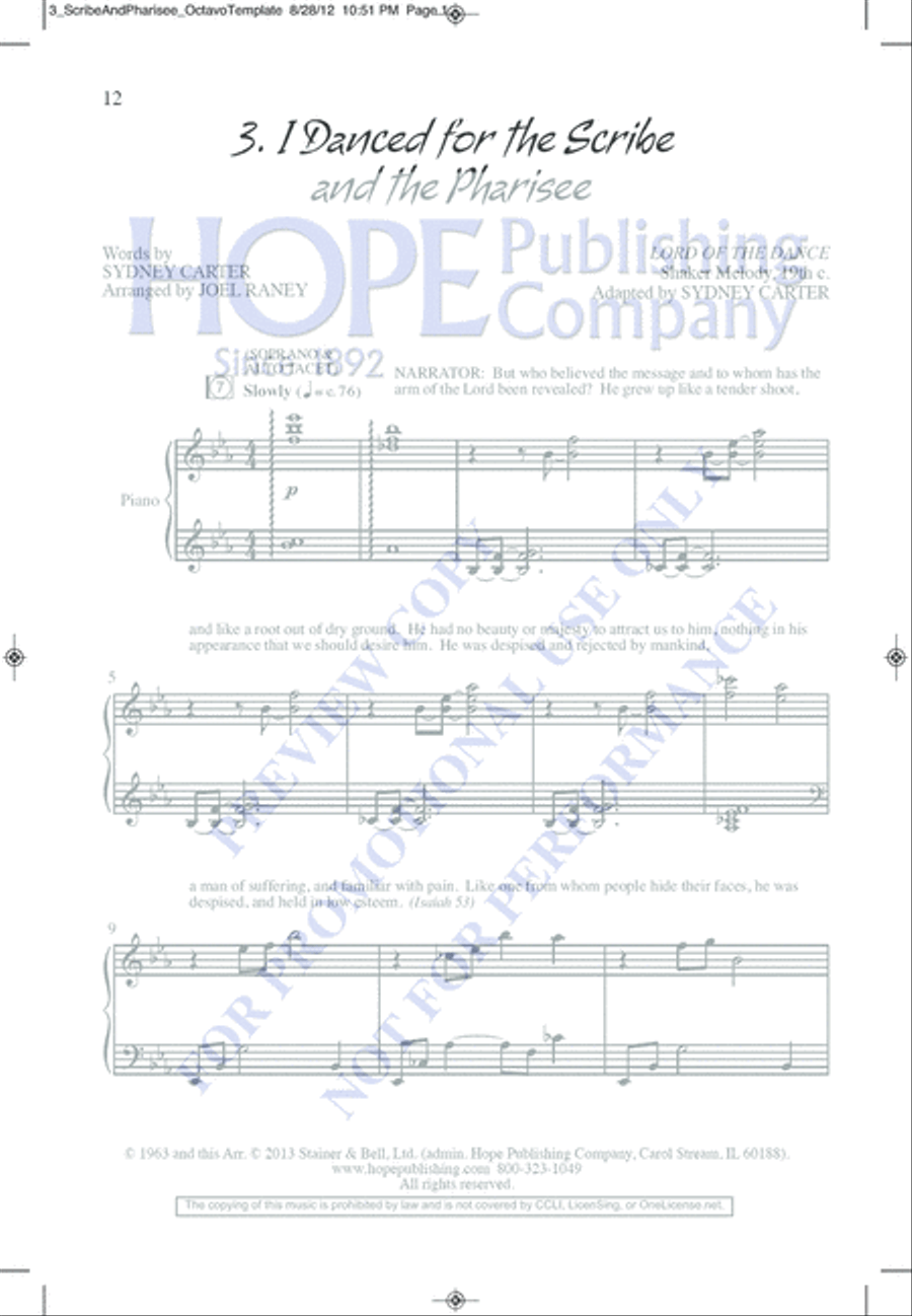 I Am the Lord of the Dance 4-Part scores gallery preview page 16