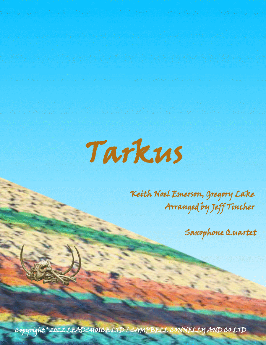 Tarkus Saxophone Quartet scores gallery preview page 1