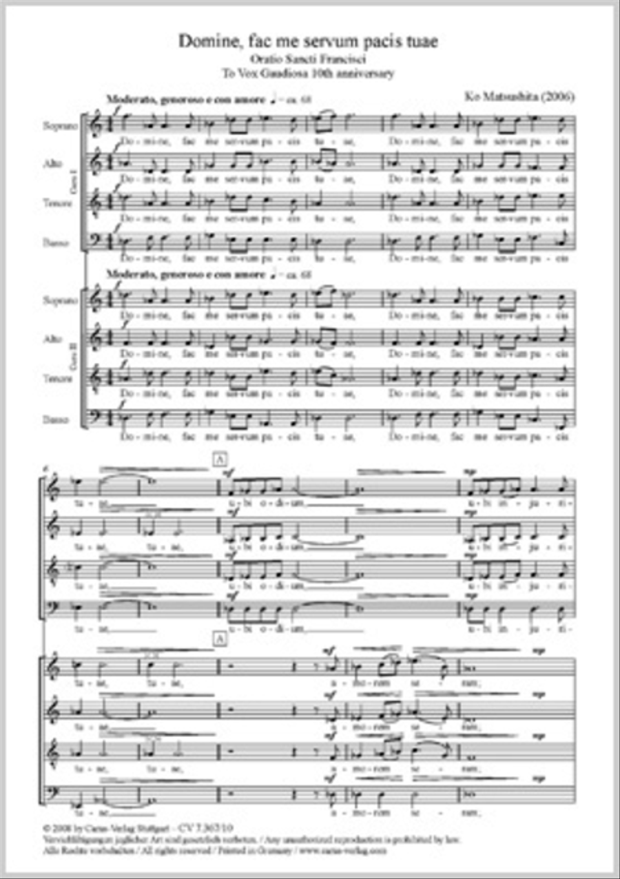 Domine, fac me servum pacis tuae 4-Part scores gallery preview page 1