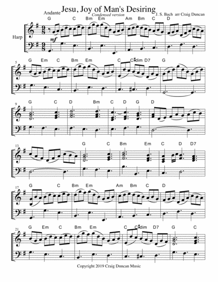Jesu, Joy of Man's Desiring Harp Trio