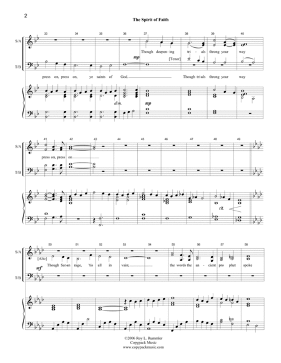 The Spirit of Faith Choir scores gallery preview page 3