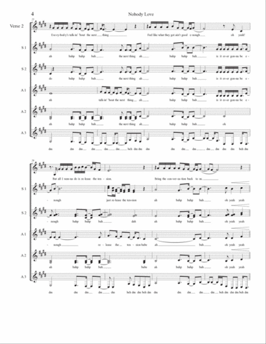 Nobody Love Nobody Love SSA scores gallery preview page 4