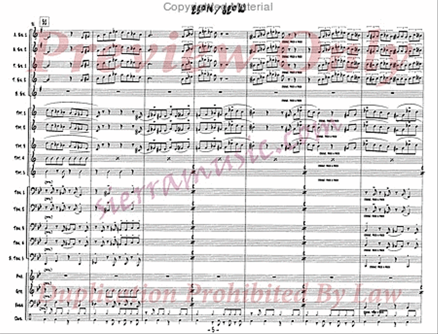 23 degrees N 82 degrees W Jazz Ensemble scores gallery preview page 6