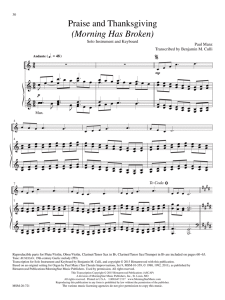 Praise to the Lord: Classic Chorale Preludes for Keyboard and Solo Instrument image number null