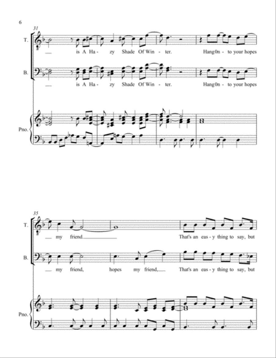 A Hazy Shade Of Winter Voice scores gallery preview page 6