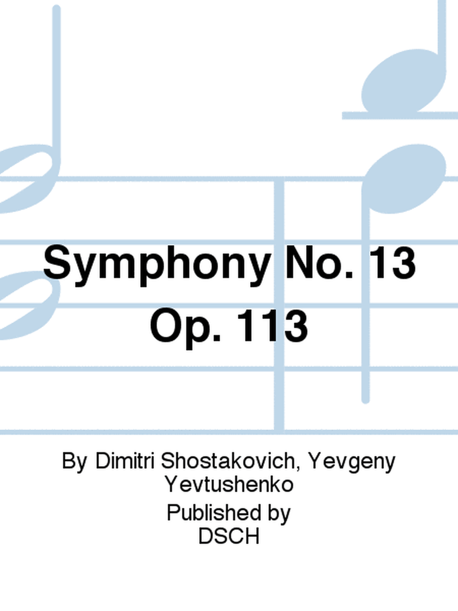 Symphony No. 13 Op. 113