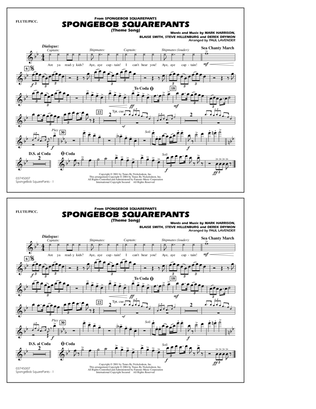 Book cover for Spongebob Squarepants (Theme Song) (arr. Paul Lavender) - Flute/Piccolo