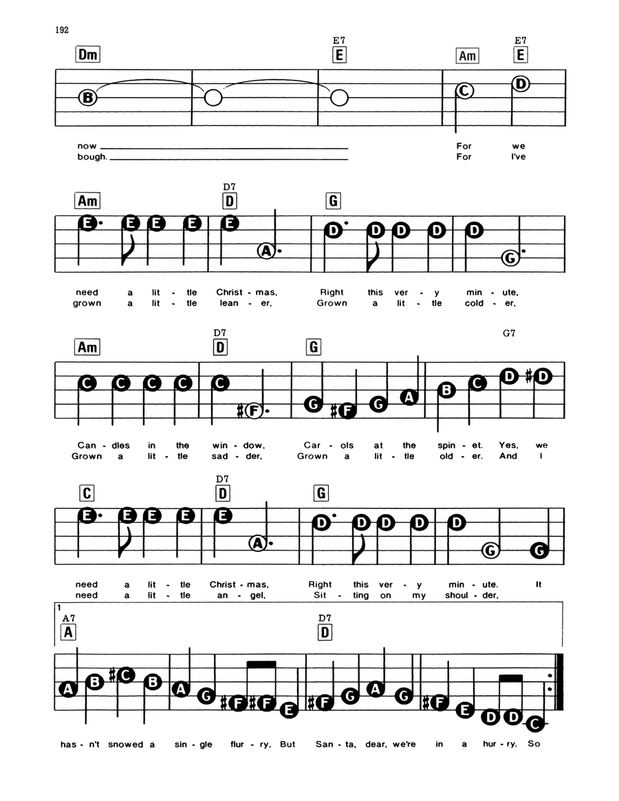 We Need A Little Christmas (from Mame) Electronic Keyboard scores gallery preview page 2