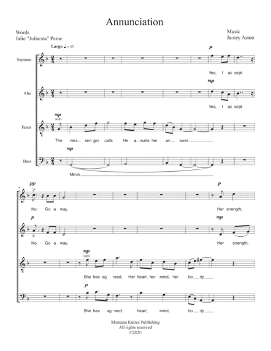 Annunciation Annunciation 4-Part scores gallery preview page 4