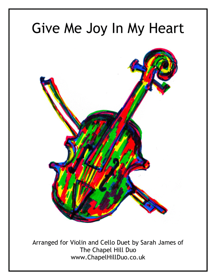 Give Me Joy In My Heart - Violin & Cello Arrangement by The Chapel Hill Duo String Duet scores gallery preview page 1