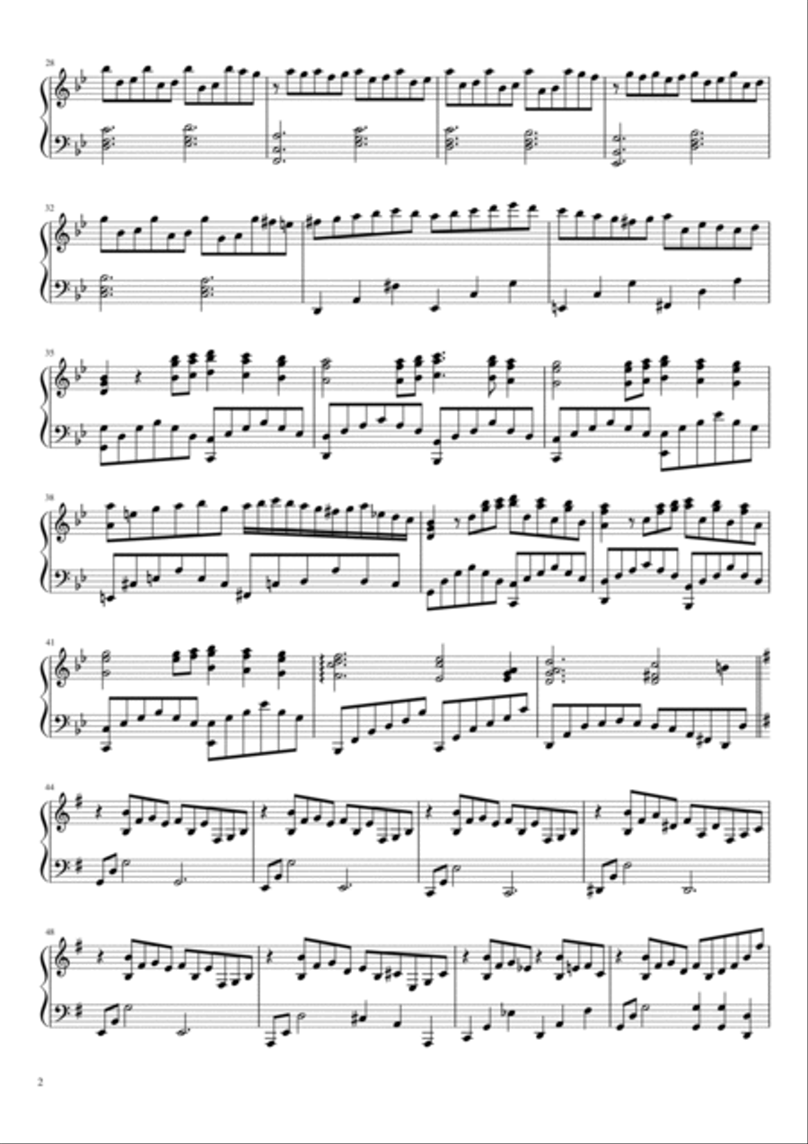 Echoes of the Past Piano Solo scores gallery preview page 2