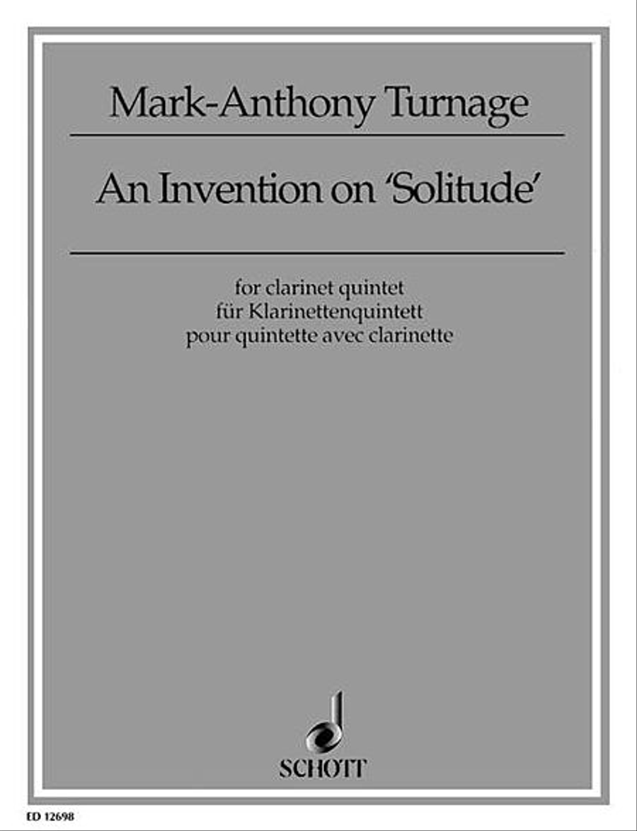 An Invention on Solitude Clarinet scores gallery preview page 1