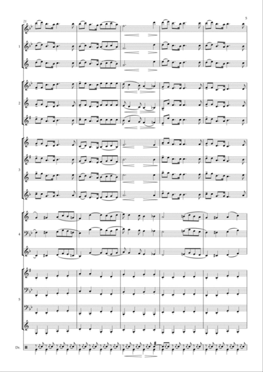A Bridge Too Far Concert Band scores gallery preview page 5