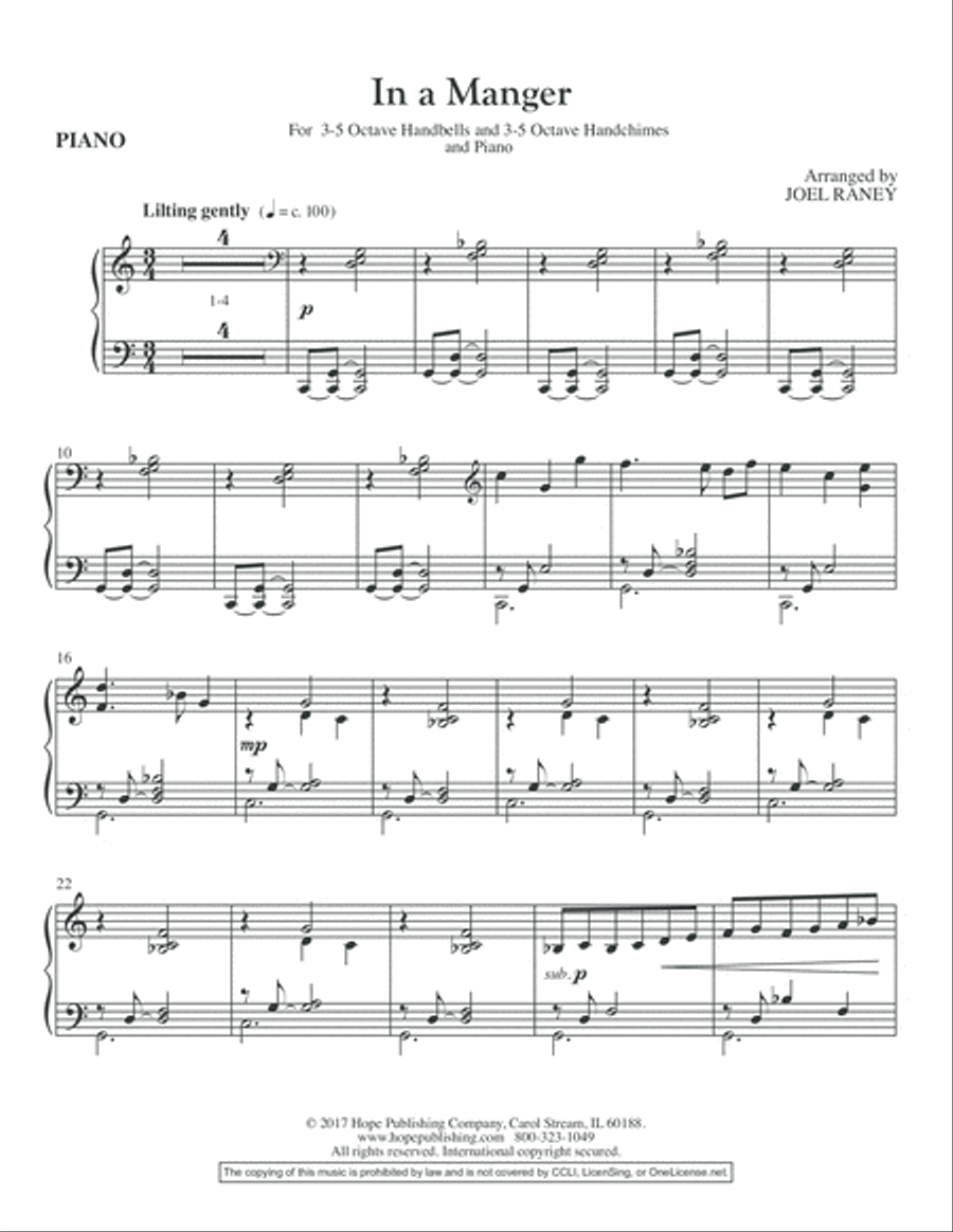 In a Manger Handbell Choir scores gallery preview page 5