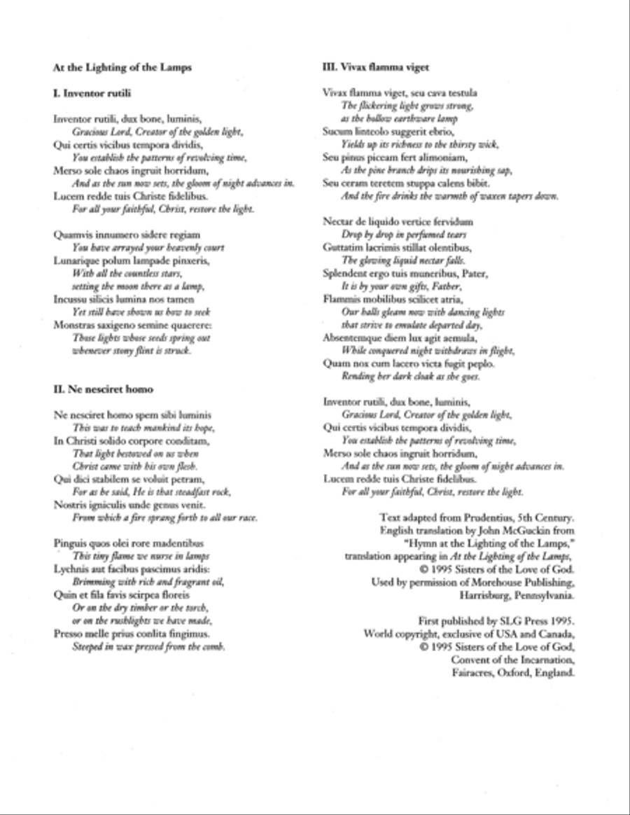 At the Lighting of the Lamps 4-Part scores gallery preview page 2