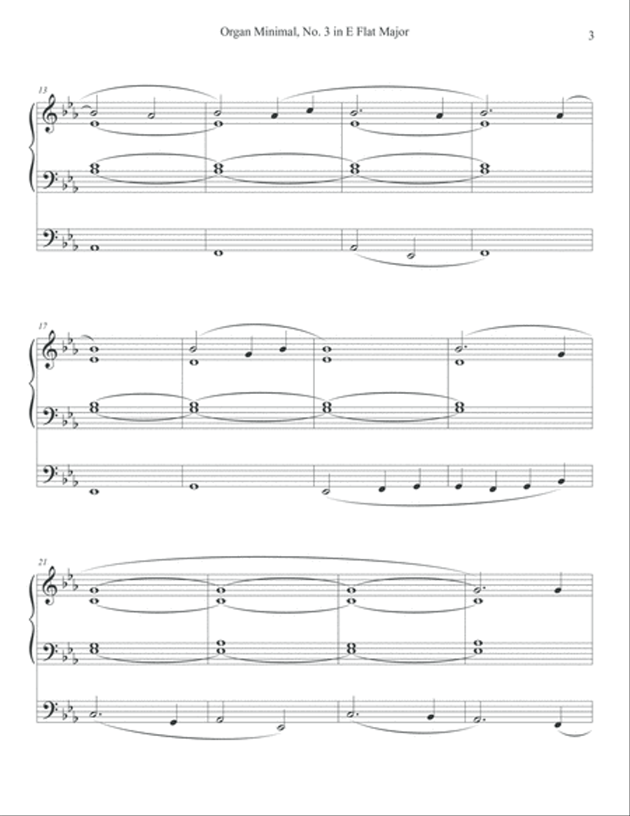 Organ Minimal, No. 3 in E Flat Organ Solo scores gallery preview page 3