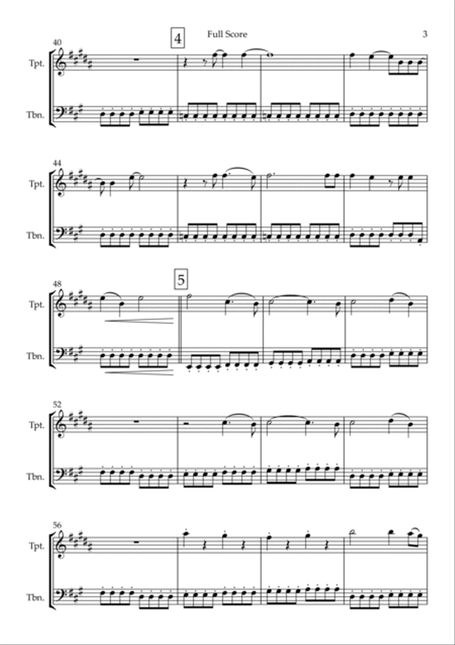 City Of Blinding Lights City Of Blinding Lights Brass Duet scores gallery preview page 3