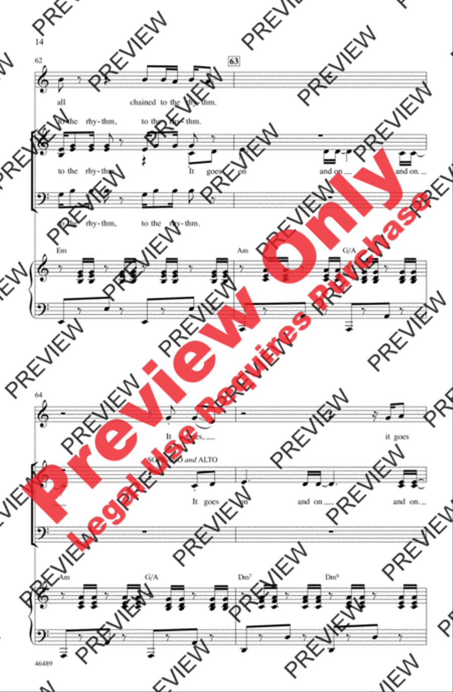 Chained to the Rhythm 3-Part scores gallery preview page 14