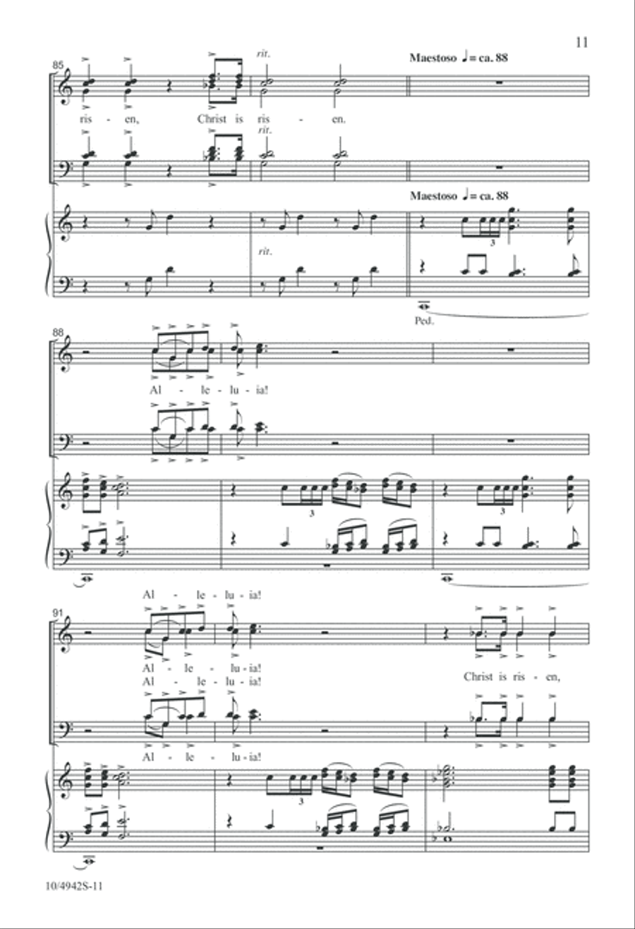 Christ the Lord Is Risen Today! 4-Part scores gallery preview page 11