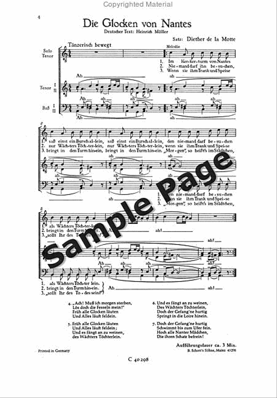Motte D De Hab Meine Liebe Wohl Verborgen TTBB scores gallery preview page 5