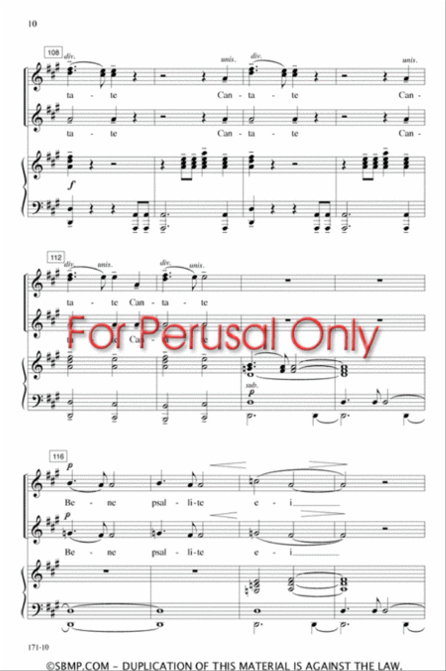 Exsultate Justi in Domino - SA Octavo SA scores gallery preview page 10