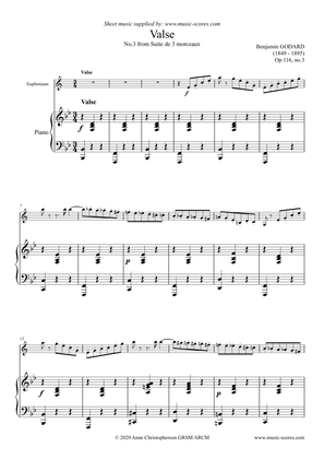 Book cover for Godard - Valse - No.3 from Op. 116 Suite de 3 Morceaux - Euphonium