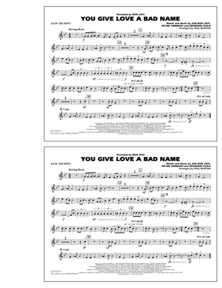 Book cover for You Give Love a Bad Name - 3rd Bb Trumpet
