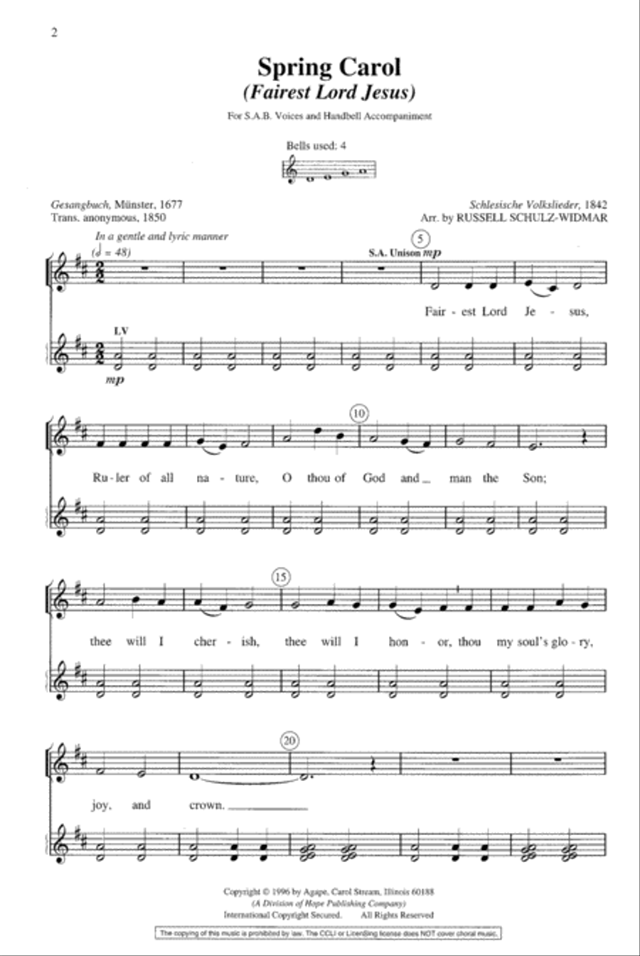 Spring Carol 3-Part scores gallery preview page 2