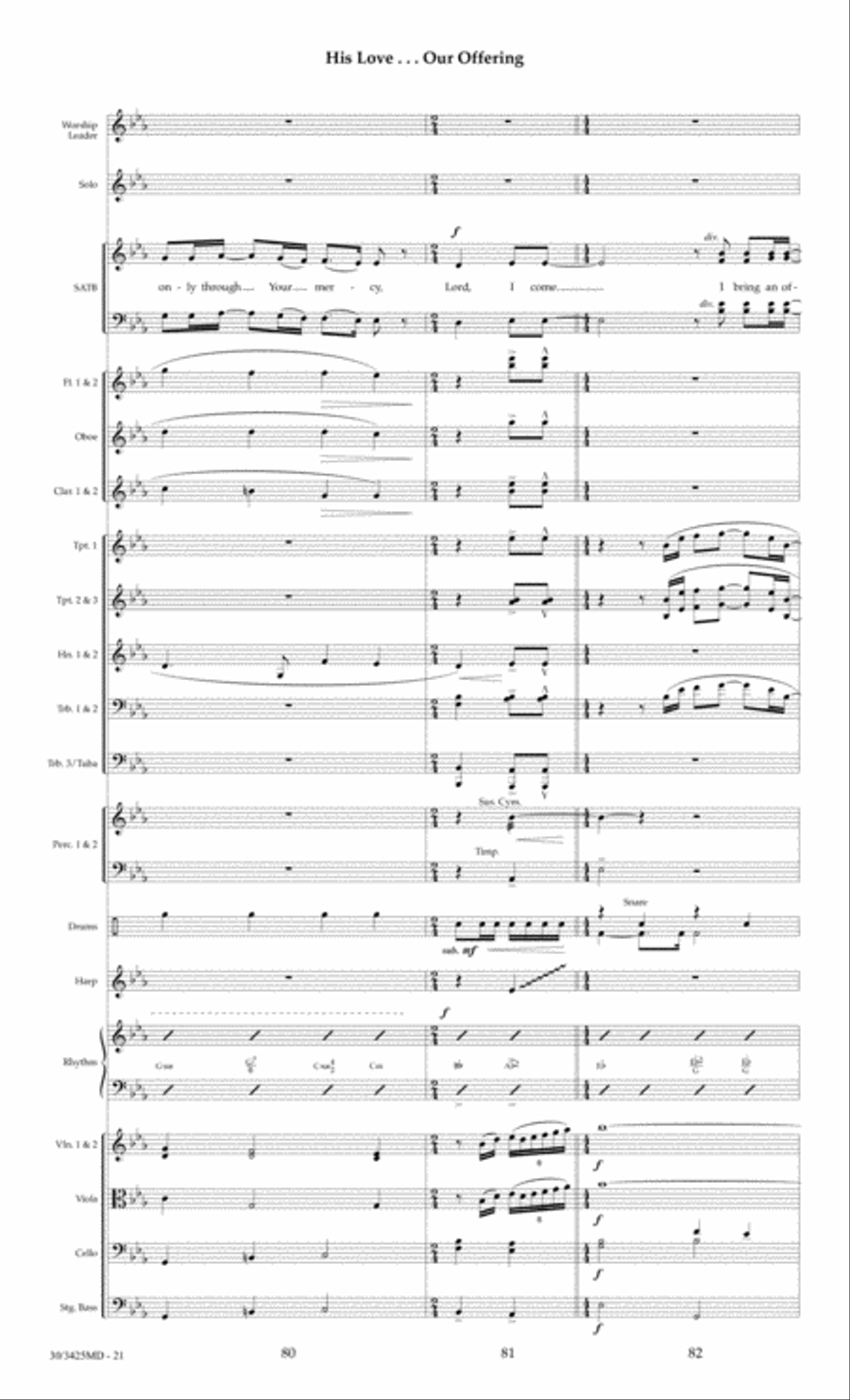 His Love...Our Offering - Orchestral Score and Parts Choir scores gallery preview page 24