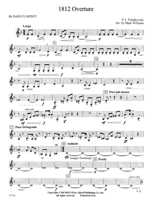 1812 Overture: B-flat Bass Clarinet