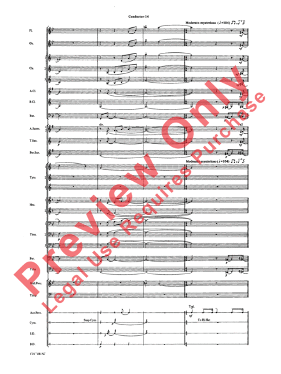 Mancini Magic Concert Band scores gallery preview page 17