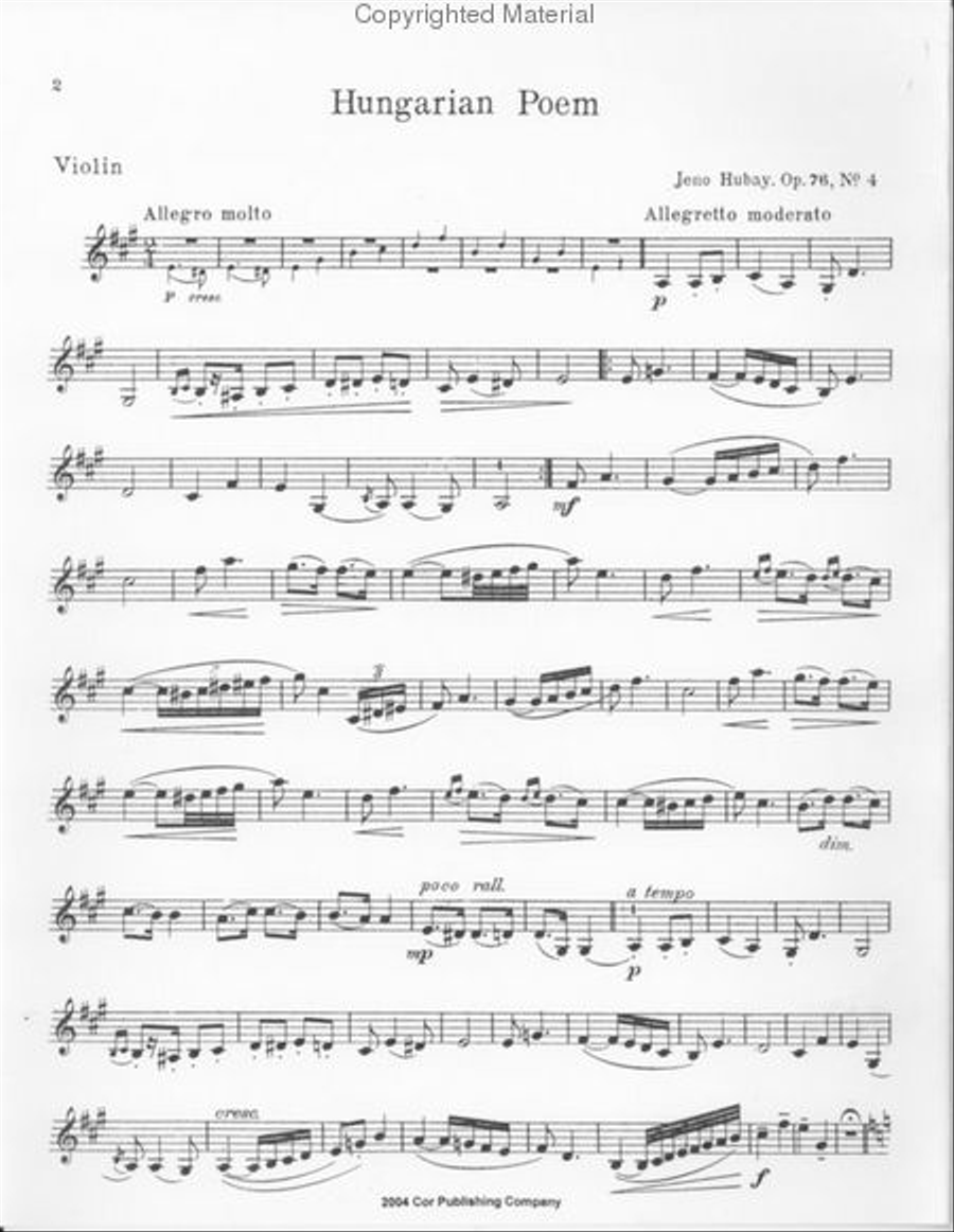 Hungarian Poem Hungarian Poem Violin Solo scores gallery preview page 2
