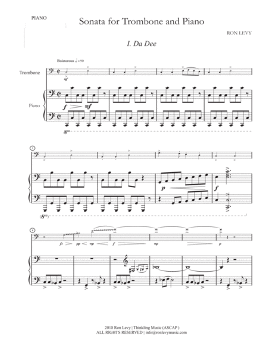TROMBONE SONATA Piano scores gallery preview page 3