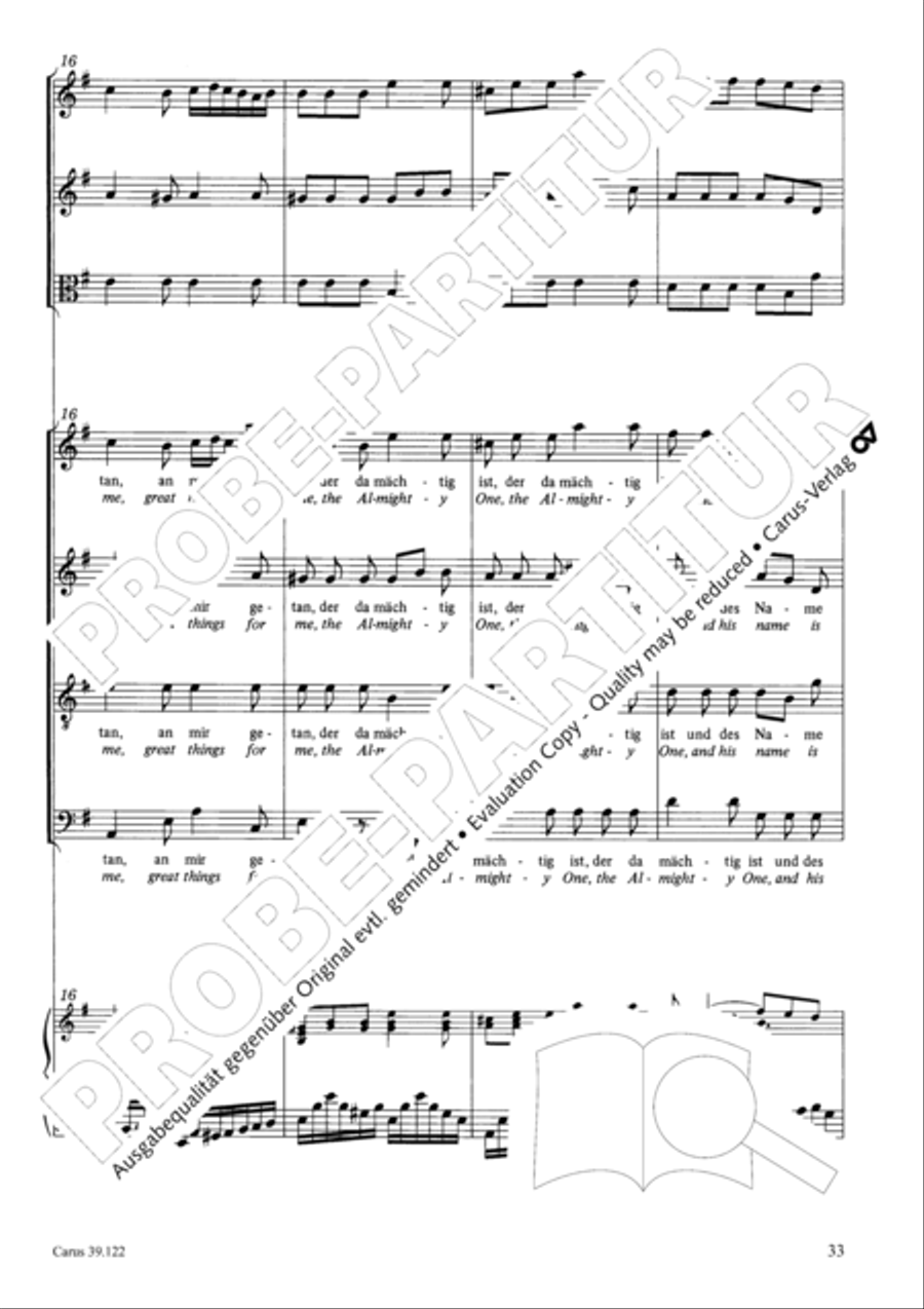 All my spirit exalts (With my spirit I praise the Lord) 4-Part scores gallery preview page 34