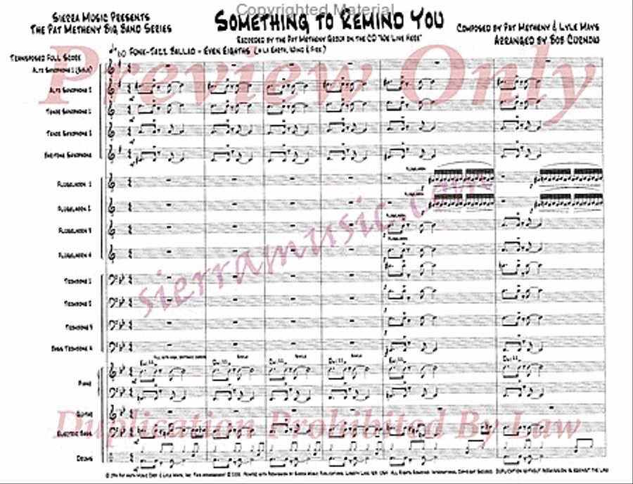 Something To Remind You Something To Remind You Big Band scores gallery preview page 2