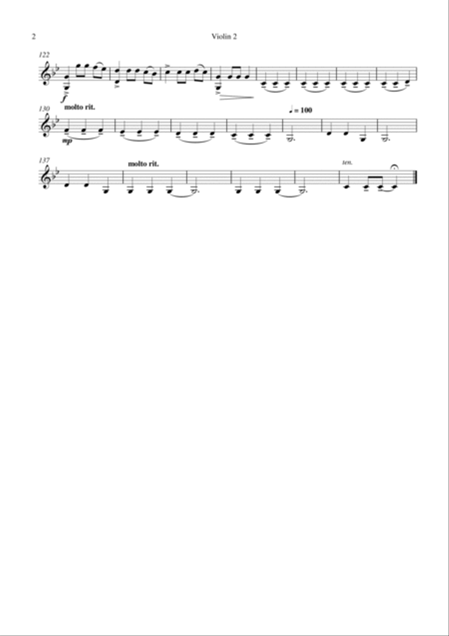 Carol of the Bells for String Quartet - Full Length arrangement by the Chapel Hill Duo String Quartet scores gallery preview page 5