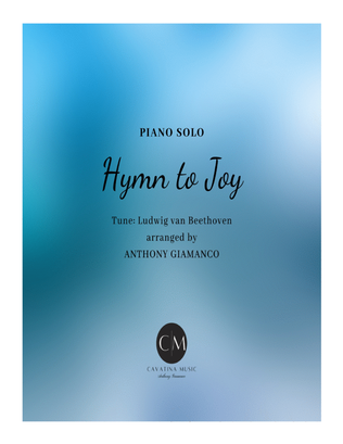 Book cover for HYMN TO JOY - piano solo