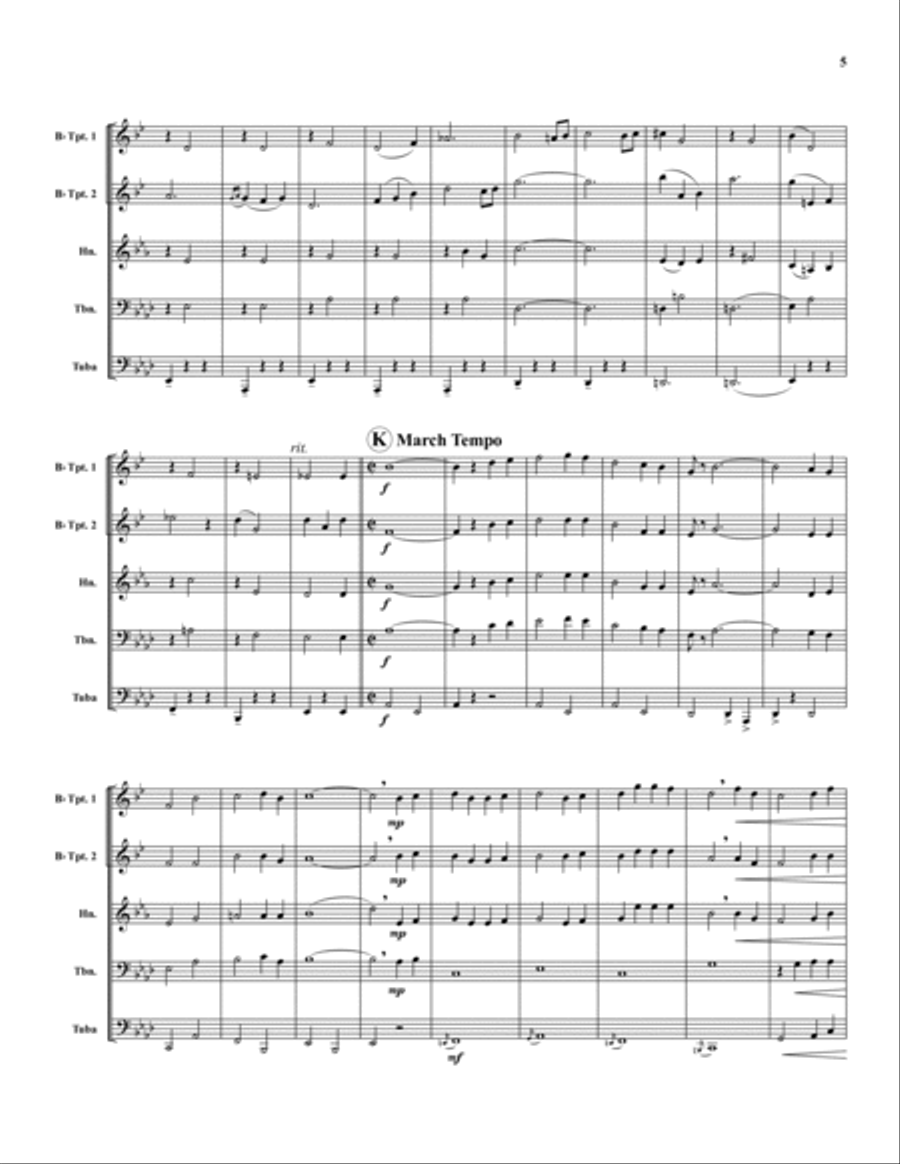 Victor Herbert Favorites Brass Quintet scores gallery preview page 5