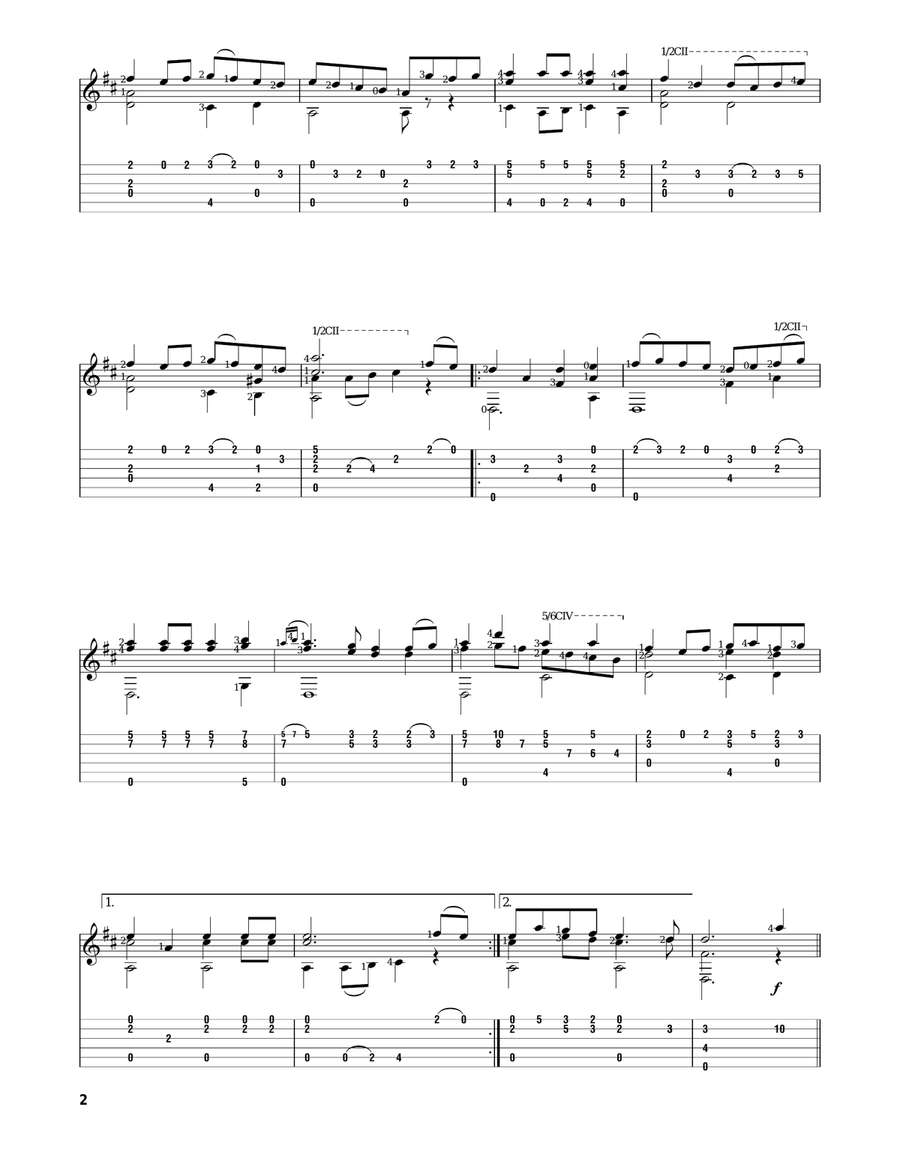 Rondeau Acoustic Guitar scores gallery preview page 2
