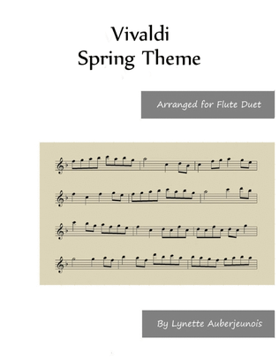 Book cover for Spring Theme - Flute Duet