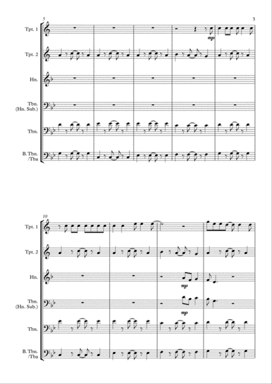 Shape Of You Brass Quintet scores gallery preview page 3