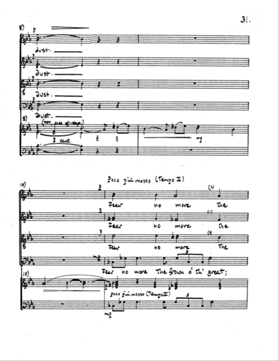 Three Charms from Shakespeare (Complete) 4-Part scores gallery preview page 18