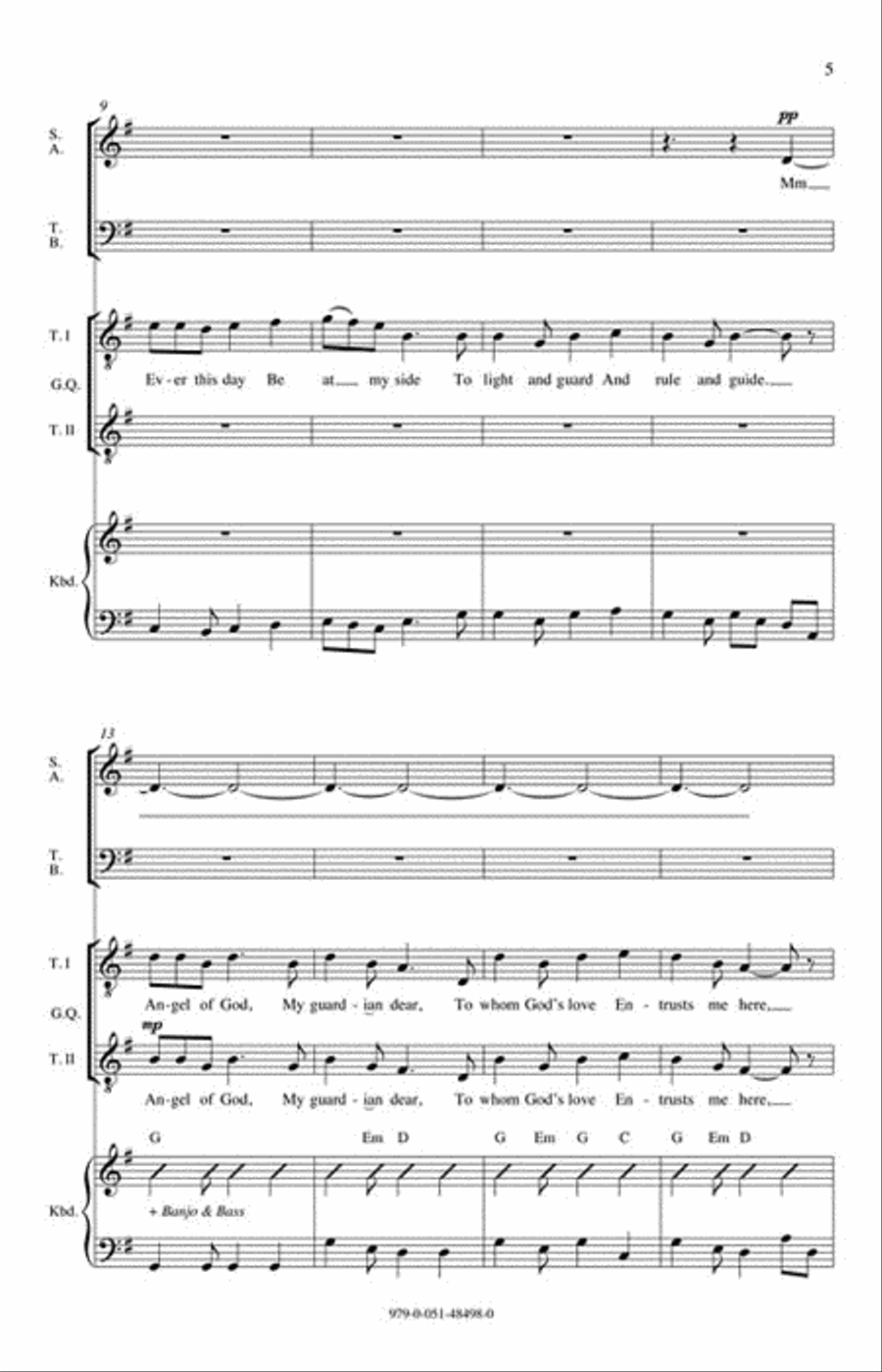 Mortals & Angels: A Bluegrass Te Deum 4-Part scores gallery preview page 3