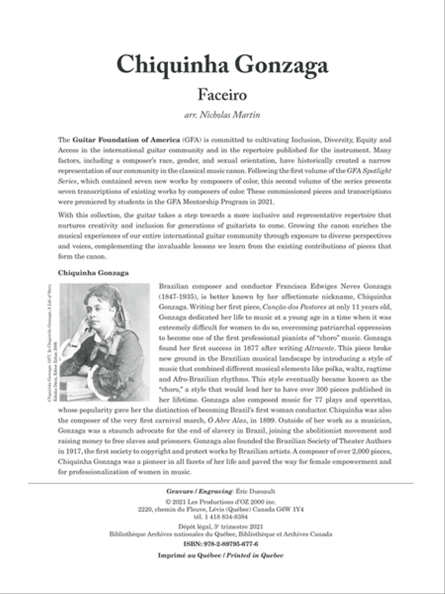 GFA Spotlight Series, Faceiro Classical Guitar scores gallery preview page 2